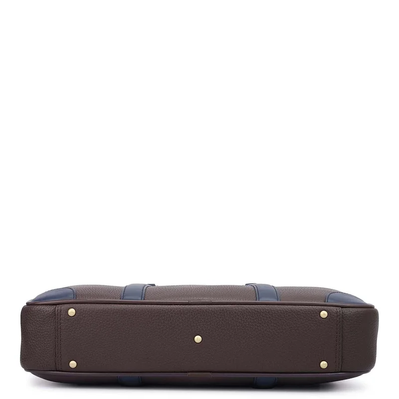 Da Milano  Wax Leather Laptop Bag - Chocolate  | Best Price UAE