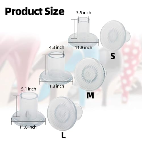 MASSMOT High Heel Protectors 6 Pairs Shoe Heel Savers Stoppers Covers For Walking On Grass Uneven Floor High Heel Grass Protector For Women - Transparent (Size S M L) - Image 3