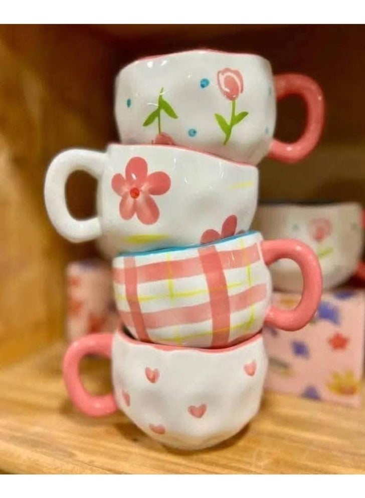 1 Piece of Elegant Decorative Porcelain Mug – Colorful Artistic Coffee & Tea Cup with Modern Design - Image 1