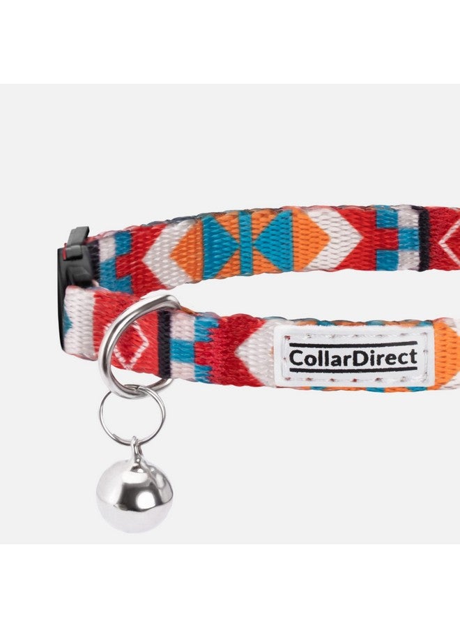 CollarDirect Cat Collar Breakaway with Removable Bell Set of 2 PCS Tribal Pattern Aztec Pet Safety Adjustable Kitten Collar - Image 2