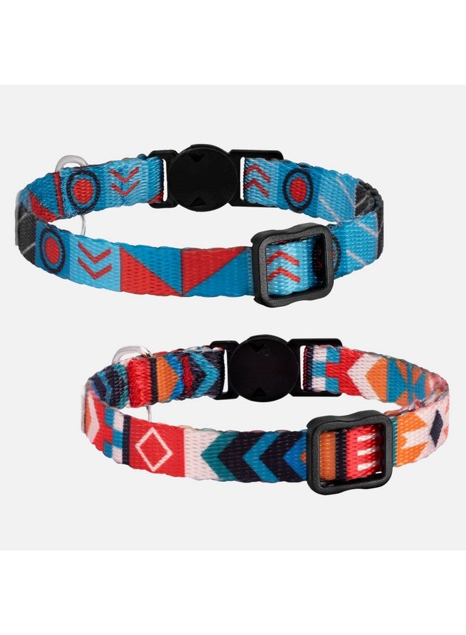 CollarDirect Cat Collar Breakaway with Removable Bell Set of 2 PCS Tribal Pattern Aztec Pet Safety Adjustable Kitten Collar - Image 5