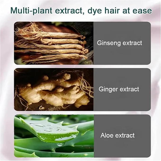 STRBOXONG Natural Plant Hair Dye, Huang Yi Bubble Plant Hair Dye, Pure Plant Extract for Grey Hair Color Bubble Dye Shampoo, Instant Natural Hair Dye Shampoo, Plant Fruit Hair Dye Cream (Dark brown) - Image 3