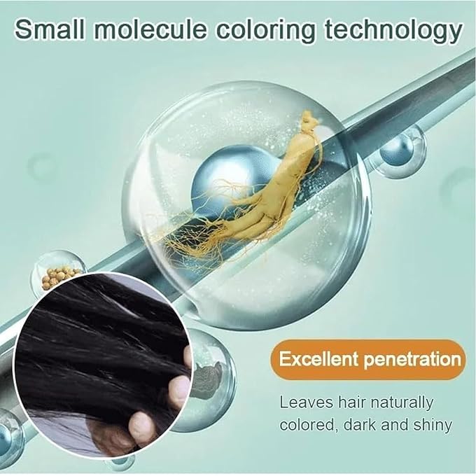 STRBOXONG Natural Plant Hair Dye, Huang Yi Bubble Plant Hair Dye, Pure Plant Extract for Grey Hair Color Bubble Dye Shampoo, Instant Natural Hair Dye Shampoo, Plant Fruit Hair Dye Cream (Dark brown) - Image 2