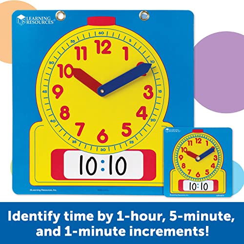 Learning Resources Write & Wipe Clocks Classroom Set - 25 Pieces, Ages 6+ Laminated Dry-Erase, Teaching Aids, Teacher Supplies, Learning Time,Back to School Supplies - Image 3