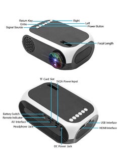 Digisand Mini Projector,  Portable Outdoor Movie Phone Projector Wired Same Screen, 800 Lumens HD Projector 1080P Support, Compatible with Laptop/Smartphone/HDMI/USB  - Image 5