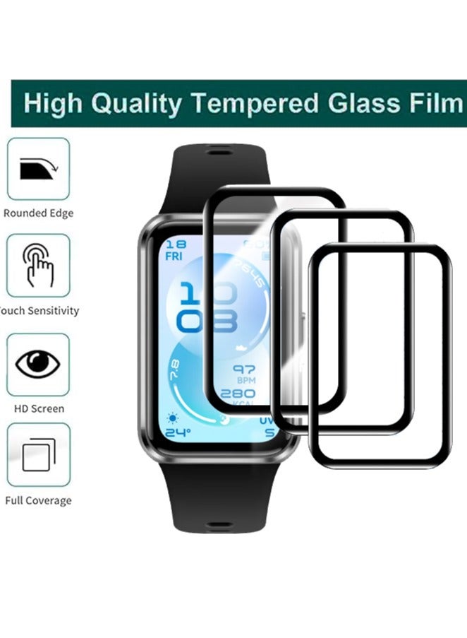 HablTech 3 Pcs Screen Protector for Huawei Band 11 , Curved Full Coverage Anti-Scratch Clear Soft Film - Image 3