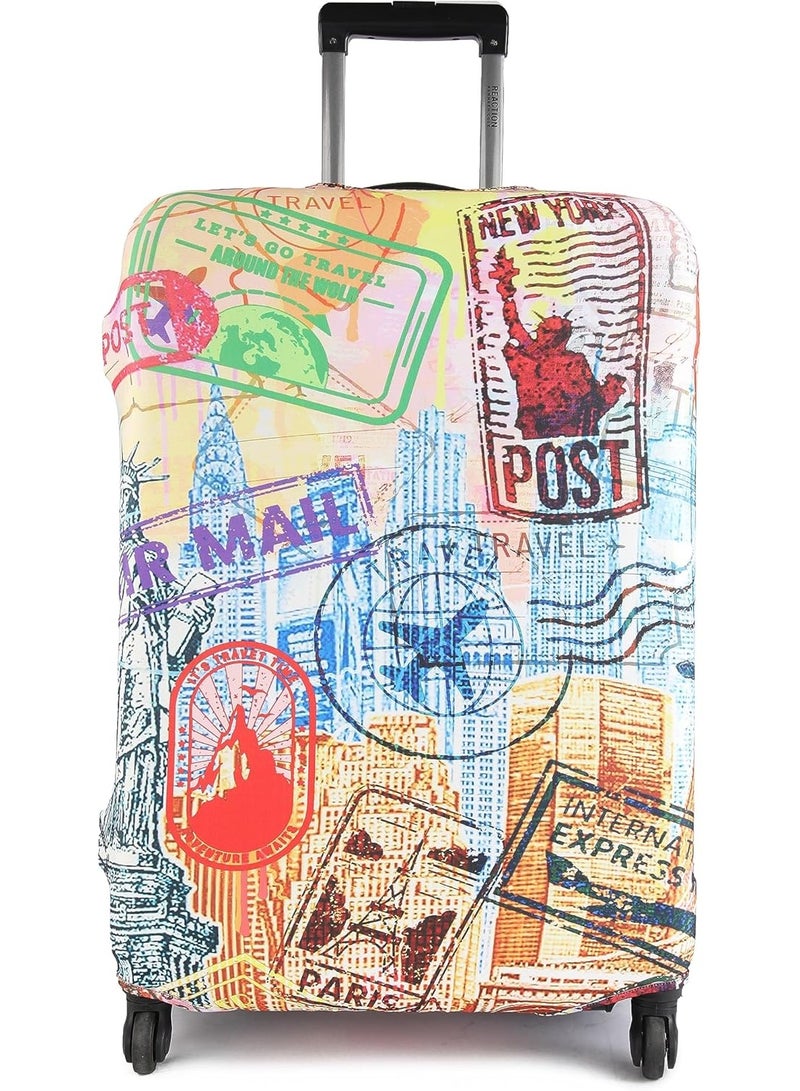 natOnat Travel Luggage Cover Protector - Suitcase Cover - Stretchy, Washable Spandex & Polyester - Protects Against Dirt & Scratches - New York Design - Fits 58-63 CM Height ( Medium ) - Image 1