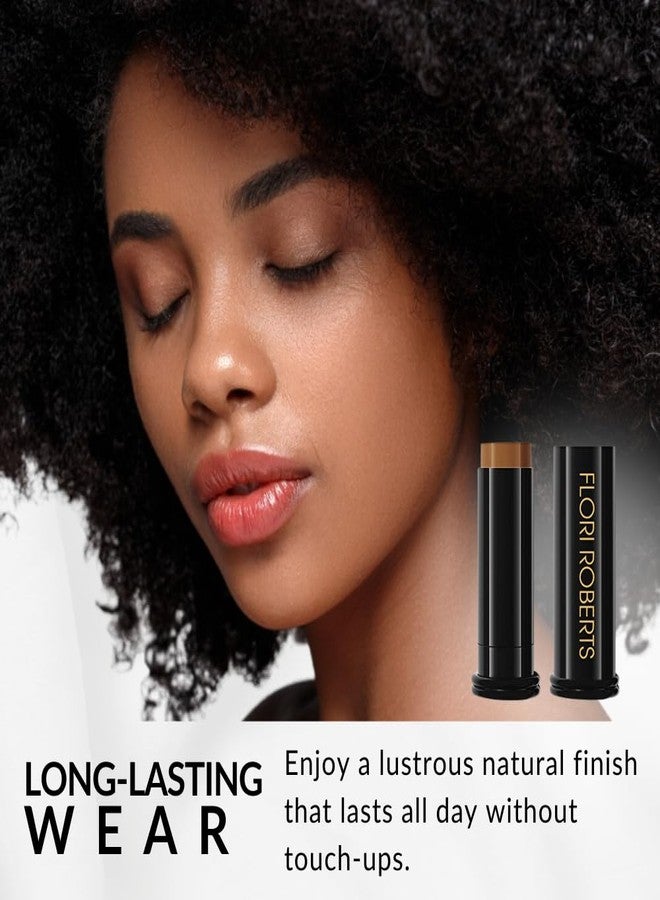 Flori Roberts Base Strokes Crème Foundation Stick by Flori Roberts, Full Coverage for Women of Color or Deeper Skin Tones, Long Lasting Makeup, Natural Finish, Complexion Concealer & Corrector - Image 4