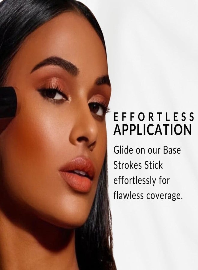 Flori Roberts Base Strokes Crème Foundation Stick by Flori Roberts, Full Coverage for Women of Color or Deeper Skin Tones, Long Lasting Makeup, Natural Finish, Complexion Concealer & Corrector - Image 3