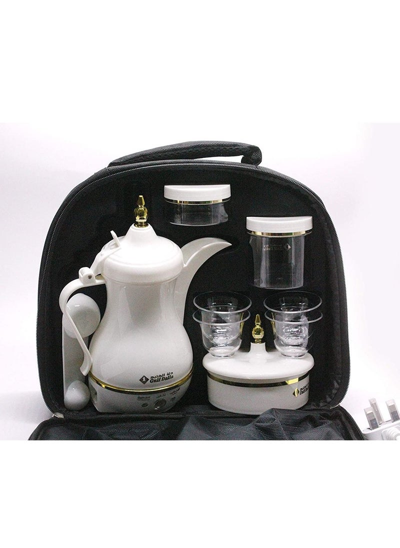 Gulf Dalla Gulf Dalla Traveler Coffee Maker Machine with Bag 400ml GA-C94841 White/Gold  - Image 4