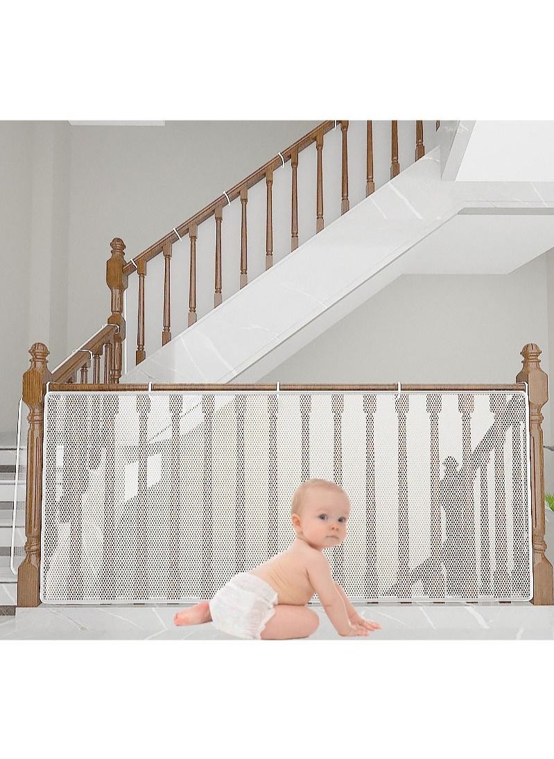 Aikanbo - Infant Child Safety Net 2M Thickened Durable Stair Protection Safety Rope Net Balcony Indoor Railing Protection Net - Image 1