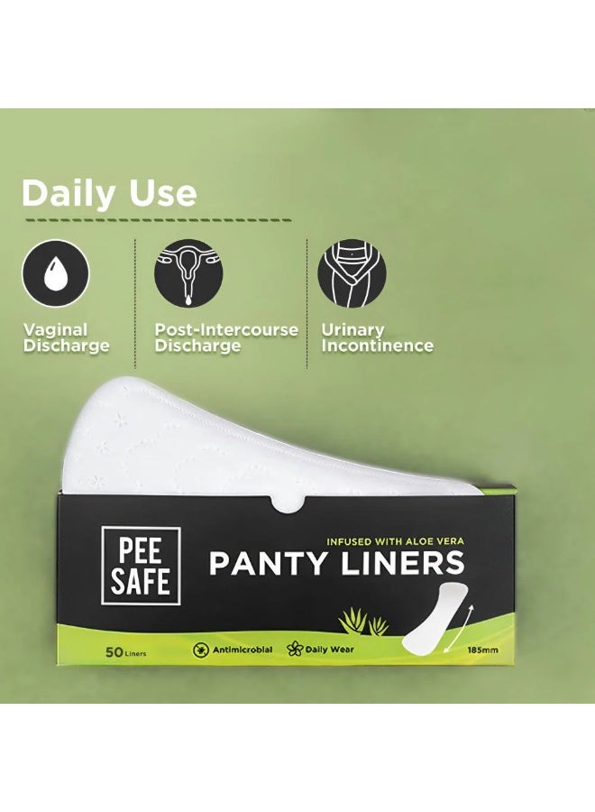 PEE SAFE Infused With Aloe Vera Panty Liners 50 Loners - Image 4