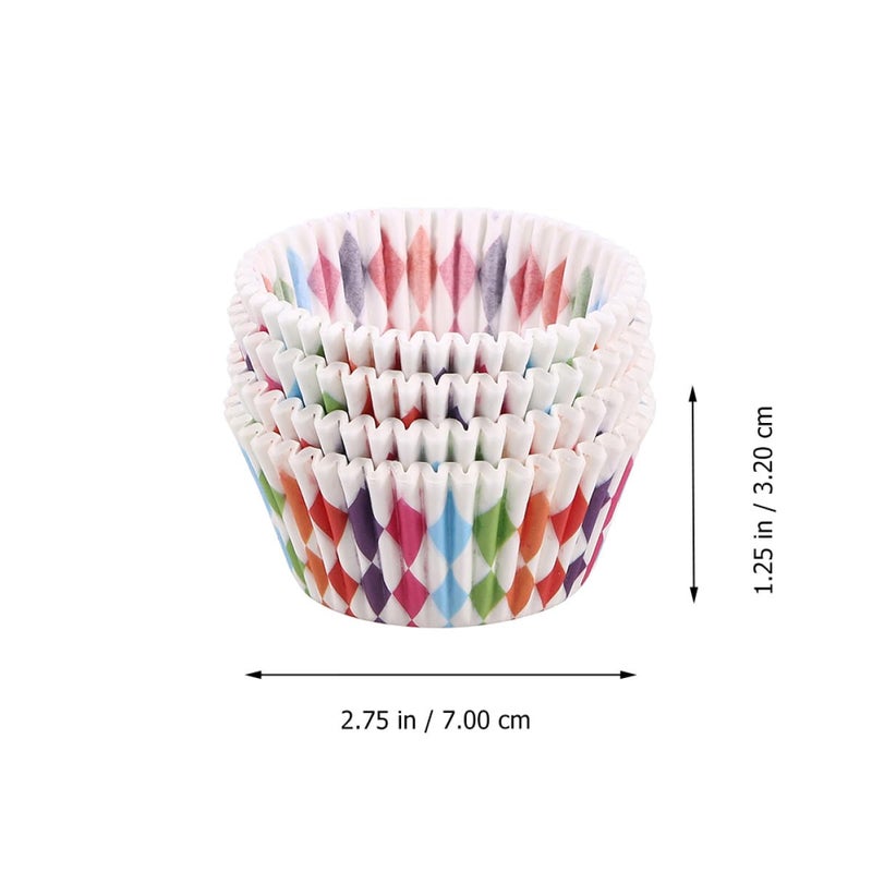 Colorful Geometric Spiral Patterned Disposable Paper Baking Cups 200pcs for Muffin Cupcake Party Kitchen - Image 3
