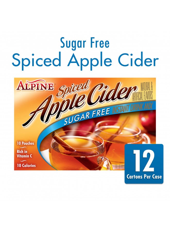 Alpine Alpine Spiced Apple Cider Sugar Free Instant Drink Mix, 1.4 Ounce Pouches (Pack of 12)  - Image 2
