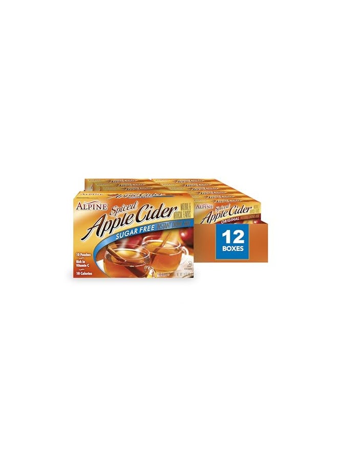 Alpine Alpine Spiced Apple Cider Sugar Free Instant Drink Mix, 1.4 Ounce Pouches (Pack of 12)  - Image 1
