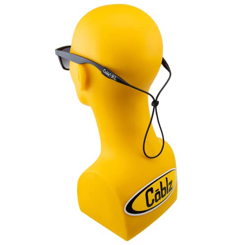Cablz | XL Silicone Eyewear Retainer | Waterproof Eyewear Retainer Strap | 16 in XL Ends (Black) - Image 2