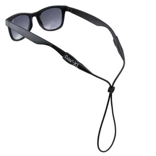 Cablz | XL Silicone Eyewear Retainer | Waterproof Eyewear Retainer Strap | 16 in XL Ends (Black) - Image 1
