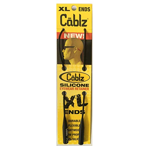 Cablz | XL Silicone Eyewear Retainer | Waterproof Eyewear Retainer Strap | 16 in XL Ends (Black) - Image 3