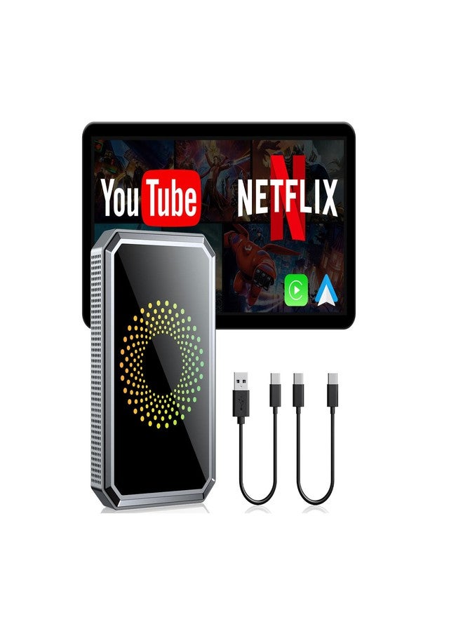 LAMTTO 3-in-1 Magic Video AI Box for Streaming Netflix/YouTube/TikTok, Wireless Carplay Adapter Dongle with USB Drive for OEM Wired Apple Car Play Cars - Image 1