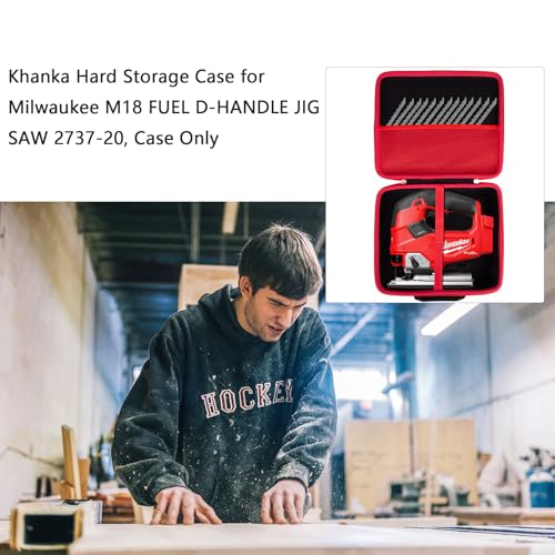 Khanka حافظة تخزين صلبة بديلة لـ Milwaukee M18 FUEL D-HANDLE JIG SAW ‎2737-20، حافظة فقط - Image 5