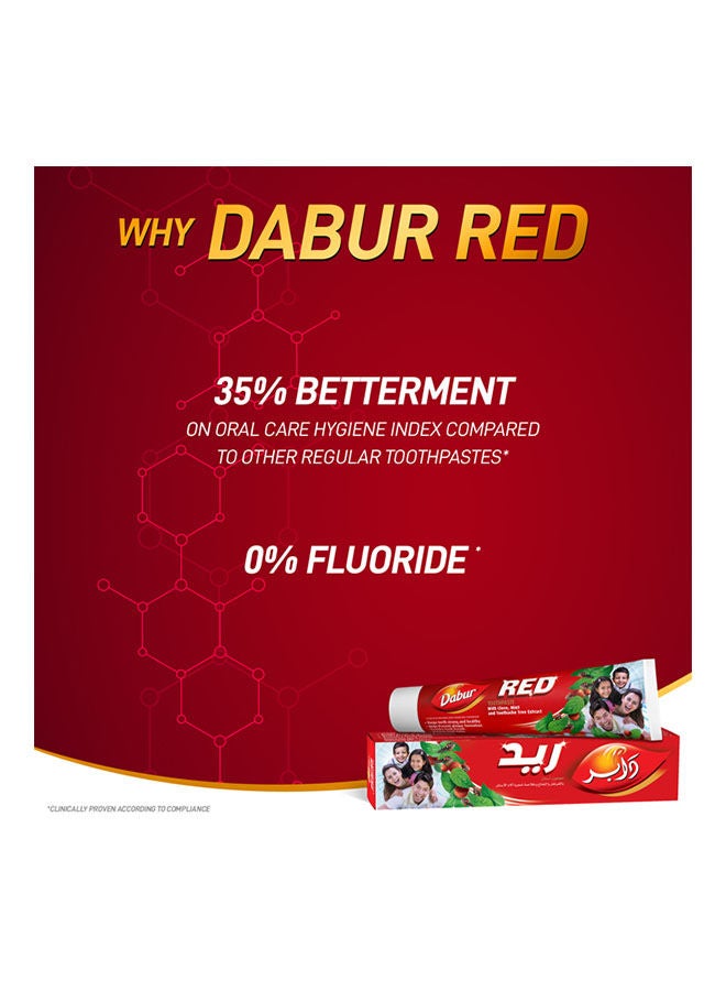 دابر معجون أسنان ريد بالقرنفل والنعناع ومستخلص شجرة ألم الأسنان - Image 4