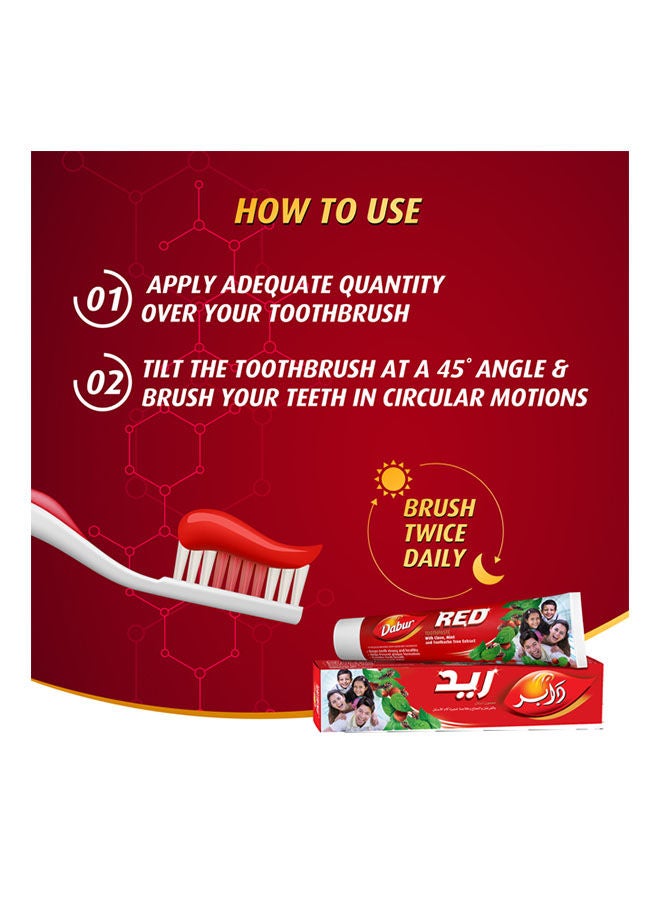 دابر معجون أسنان ريد بالقرنفل والنعناع ومستخلص شجرة ألم الأسنان - Image 3