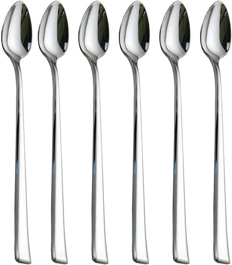 HISSF Iced Tea Spoons, Mixing Spoons,18/10 Stainless Steel Stirring Spoon, set of 6 Pieces-7.9 Inch - Image 1