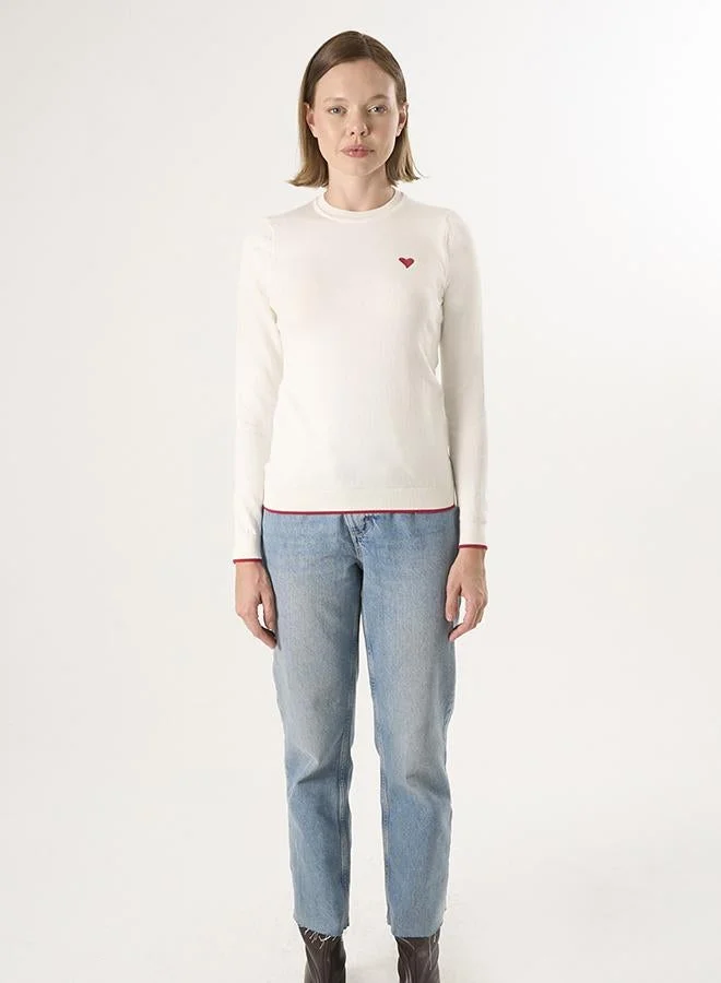 Crew Neck Knitted Pullover