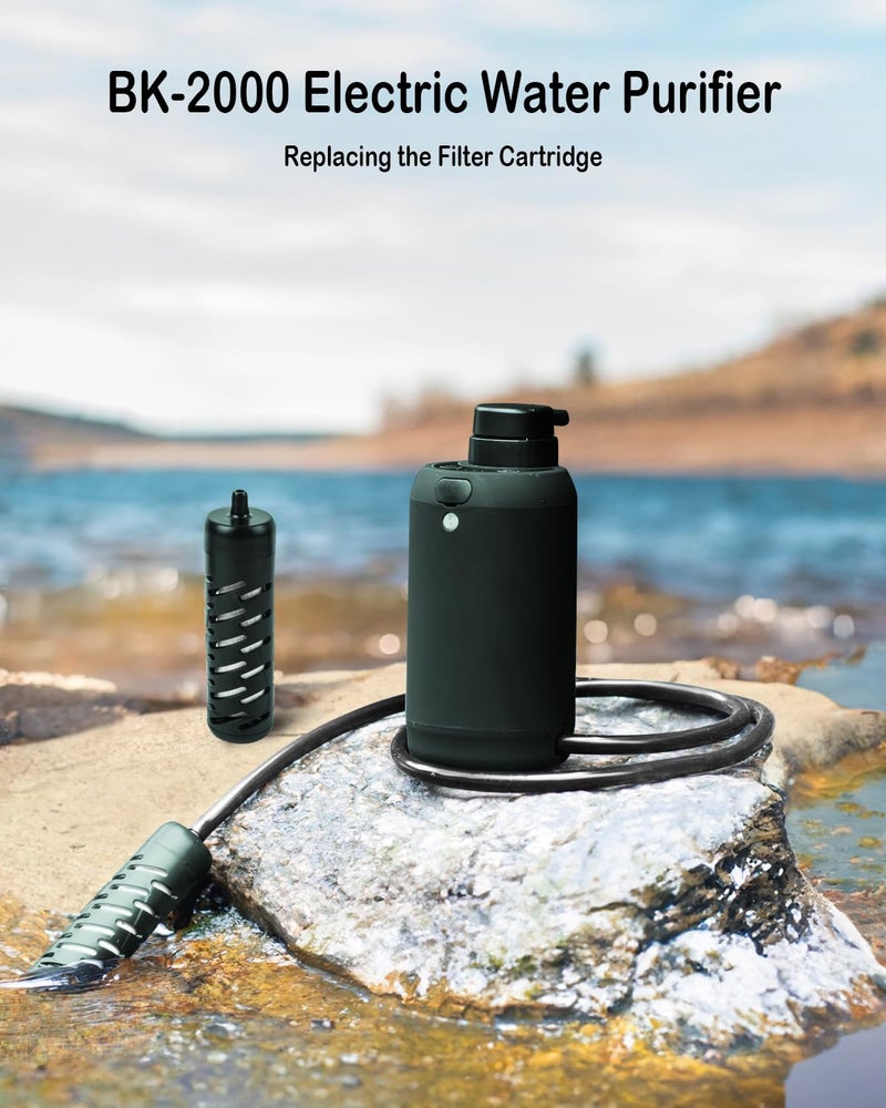 BKLES Pre-Filter Replacement Set for the BKLES BK2000 or BK3000 Electric Portable Camping Water Filter - Green Color - Image 2