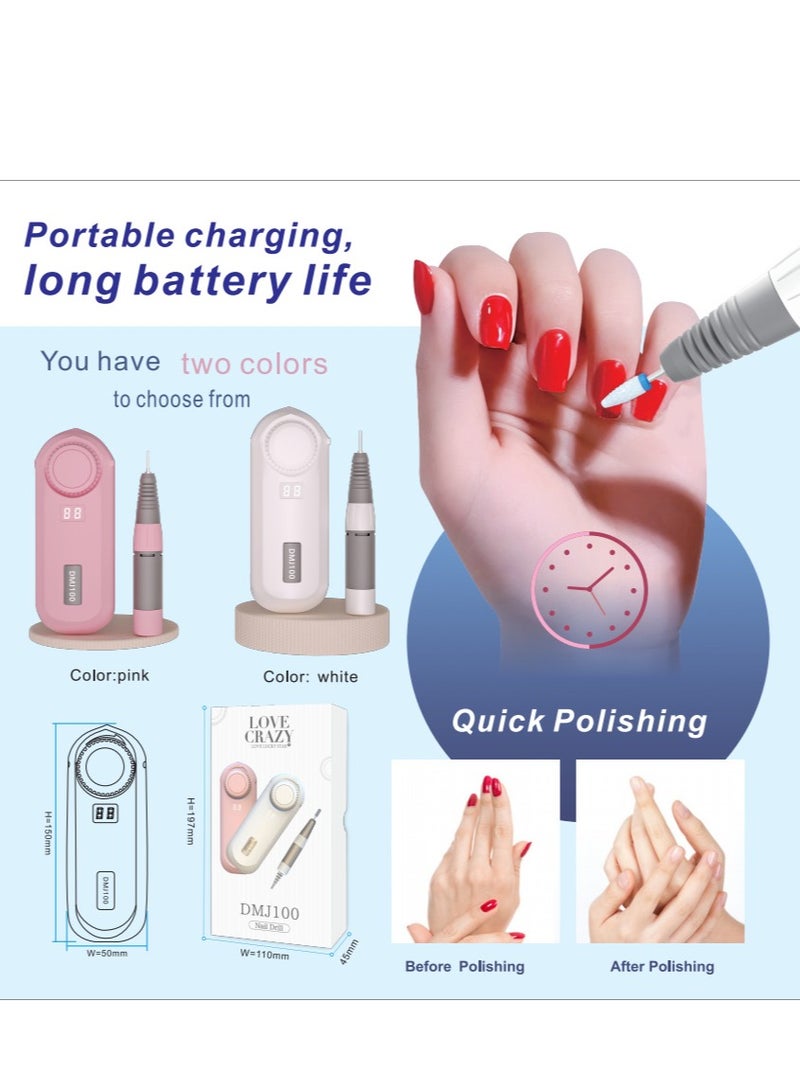 DMJ-100 Quiet Charging Nail Drill  Polish Machine - Image 4