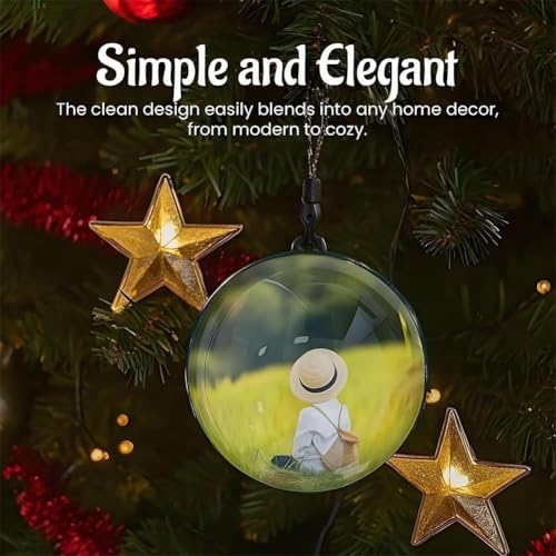 NKDFRI 2025 3D Memory Orb: Personalized Ultrasound LED Crystal Sphere Upload Photos & Videos | Unique Anniversary, Birthday & Christmas Gifts (White) - Image 3
