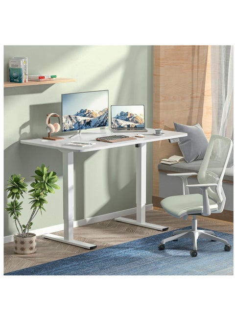 120x60cm Electric Height Desk Adjustable Standing Desk with Memory Remote Height, Home Office Computer Desk