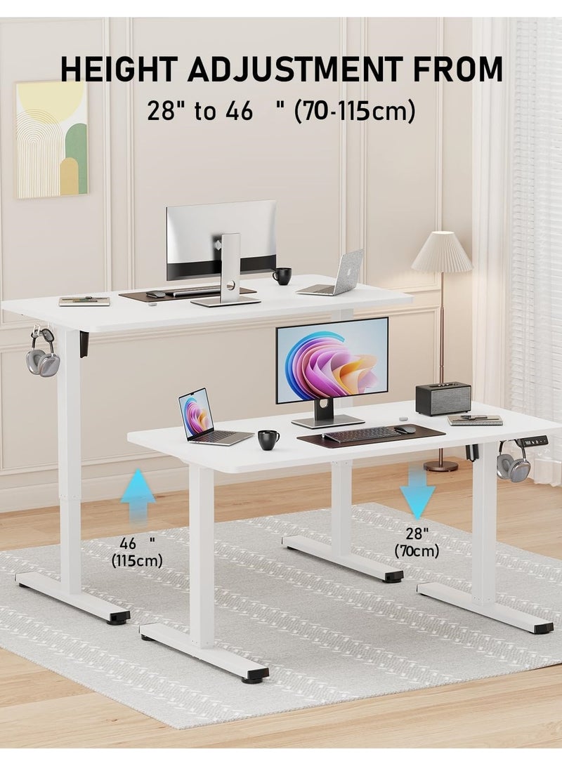 XICEN 120x60cm Electric Height Desk Adjustable Standing Desk with Memory Remote Height, Home Office Computer Desk  - Image 2