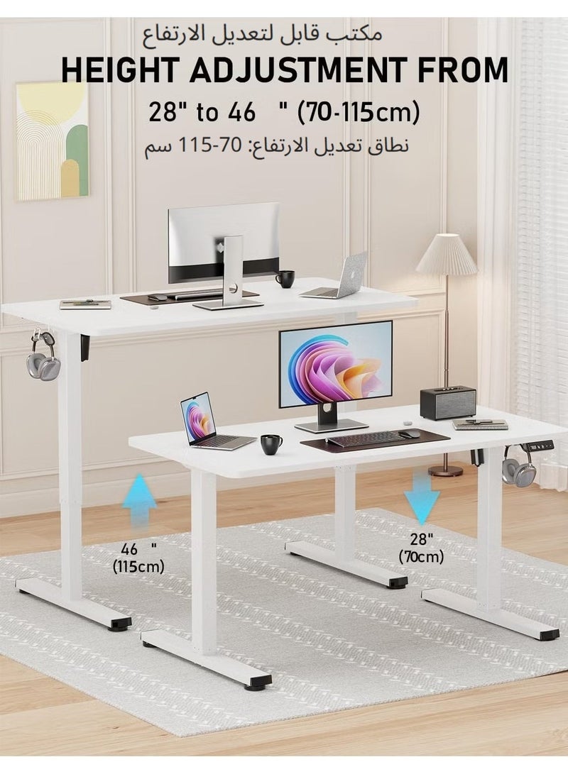 اكسيسن مكتب كهربائي قابل للتعديل بارتفاع 120 × 60 سم، مكتب كهربائي قابل للتعديل مع ارتفاع ذاكرة عن بعد، مكتب كمبيوتر مكتب منزلي - Image 2