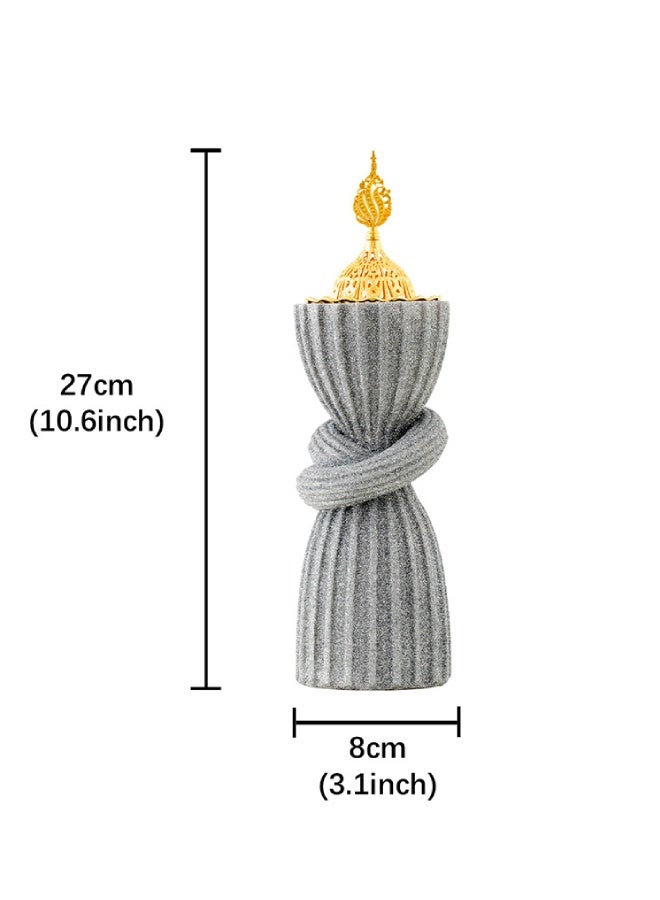 Resin Aroma Diffuser Handheld Incense Burner – Sequin Curtain Design Candle Holder Home Decor Gift - Image 2