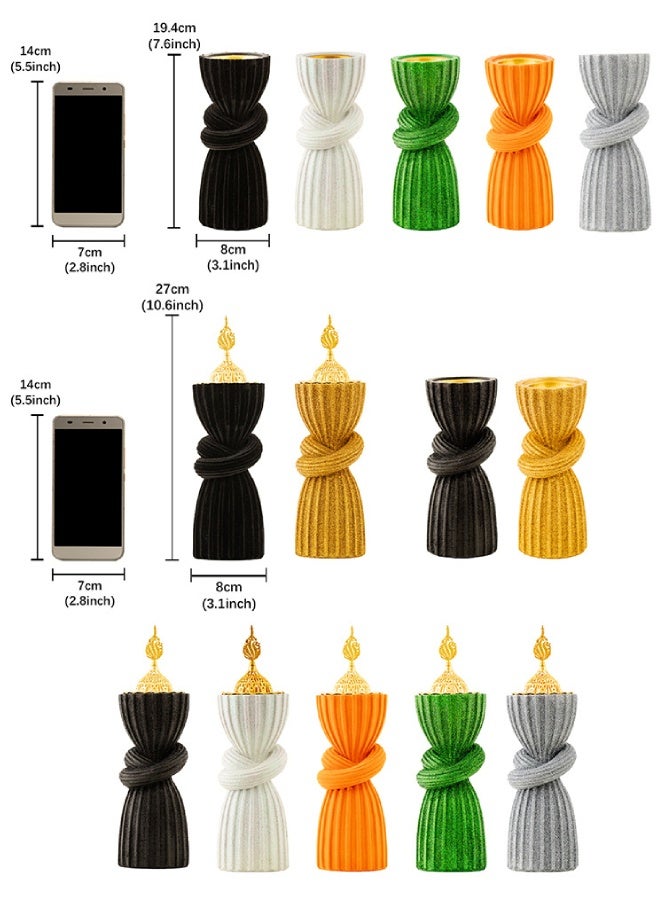 Resin Aroma Diffuser Handheld Incense Burner – Sequin Curtain Design Candle Holder Home Decor Gift - Image 5