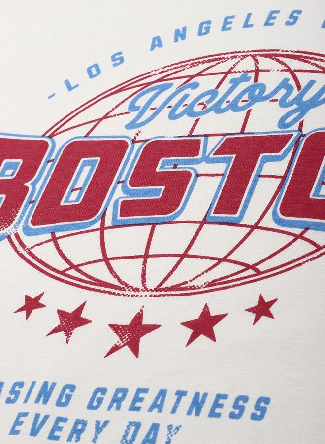 Dillinger Women Oversized Varsity Print T-Shirt