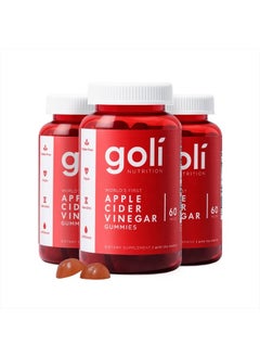 Goli Apple Cider Vinegar Gummy Vitamins - 180 Count - Vitamins B9 And B12, Gelatin-Free, Gluten-Free, Vegan And Non-GMO  - Image 1