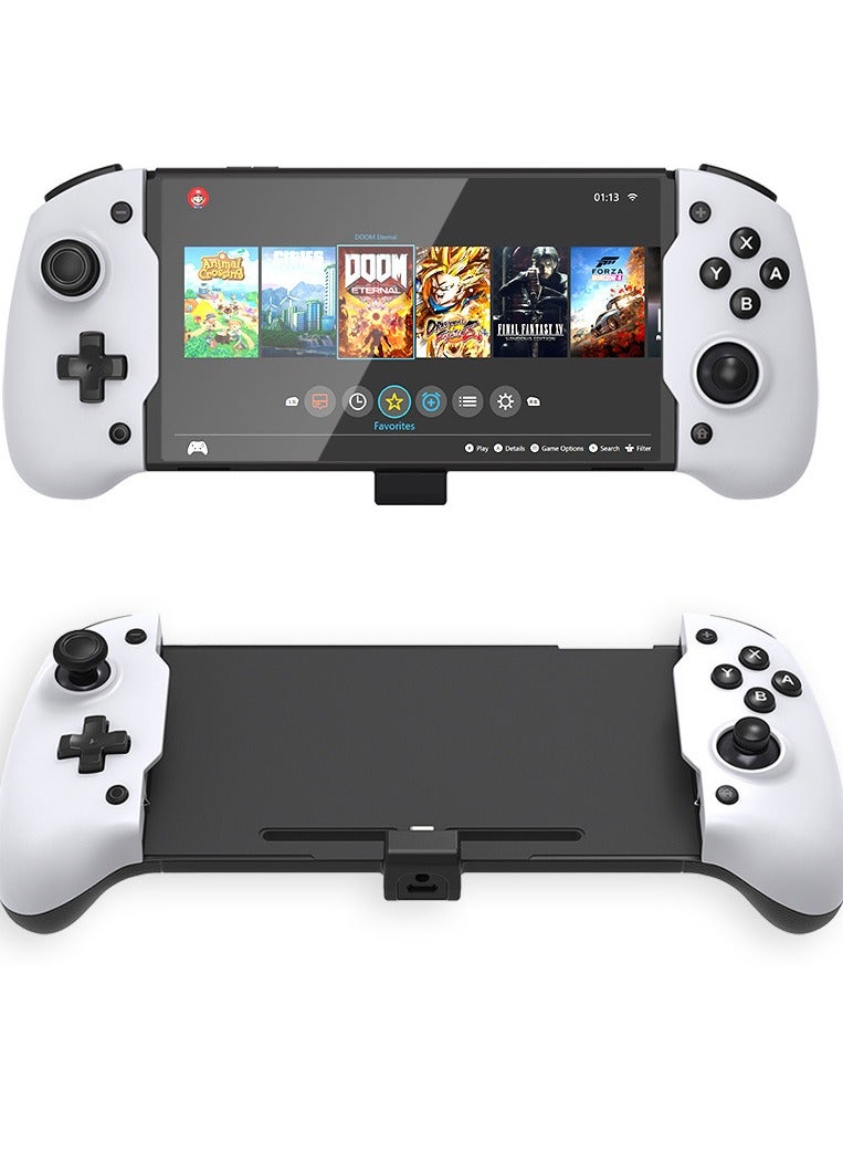 Joy Cons Controller Compatible with Nintendo Switch OLED, Switch Controller Grip Switch Handheld Mode Ergonomic Design with 6-Axis Gyro Double Motor Vibration and Screen Capture on White - Image 4