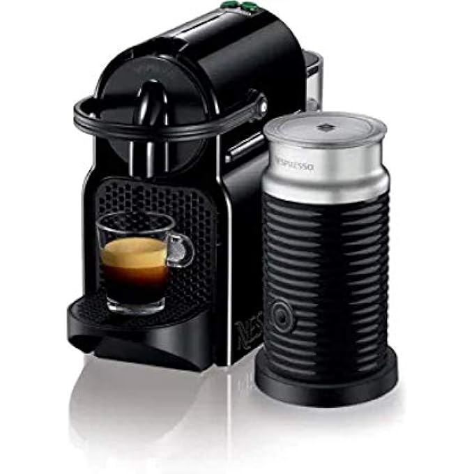 Nespresso Inissia Coffee Maker Black 1200 W With Milk Frother