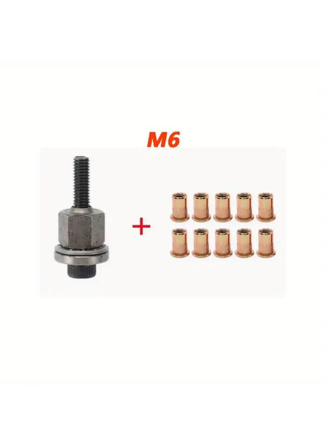 M6 Manual Rivet Puller Tool With 10PCS Rivet Nuts Set Universal Type Wrench - Image 1