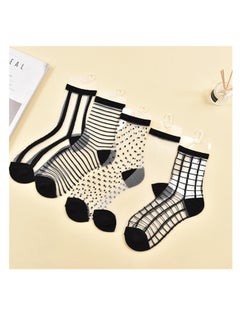 Generic Women Sheer Socks,Transparent Stretch Elasticity Ankle Cool Socks, 5 Pairs  - Image 2