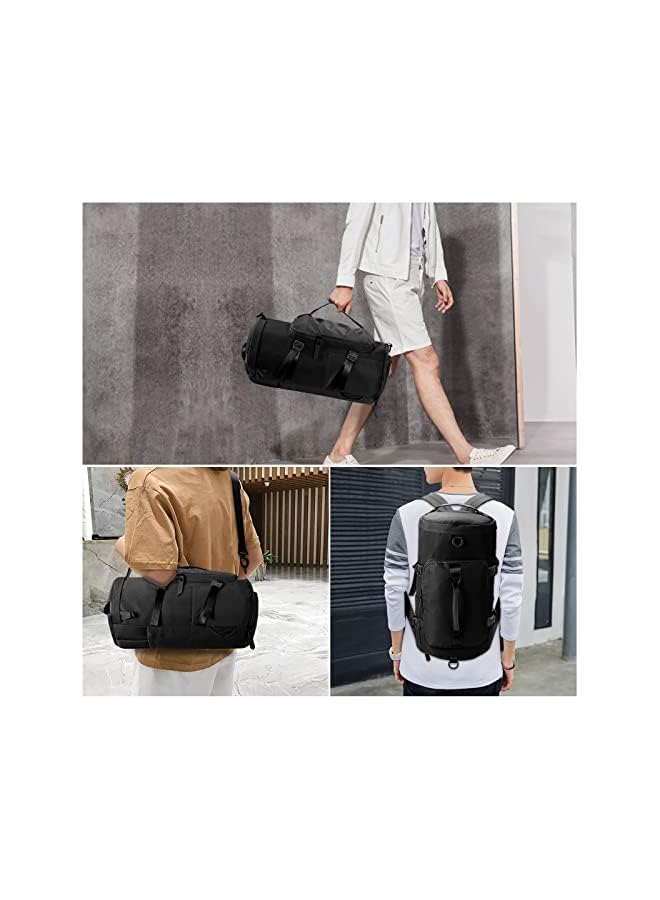 vesus Gym Bag for Men Women, SMITH Travel Duffel Totes Bag Lightweight Backpack Carry on Luggage Bags with Shoes Compartment Adjustable Strap for Yoga Swimming Waterproof Dance Bag for Weekend, - Image 3