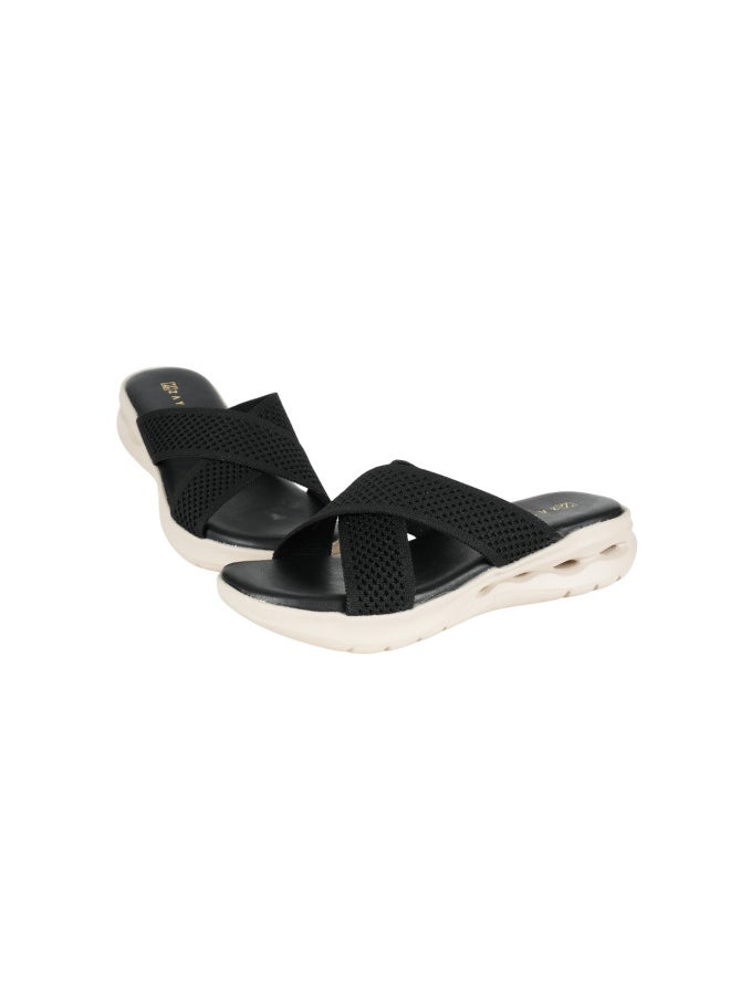ZAYNA 221-288 Zayna Ladies Casual Sandals 23ABT59F Black  - Image 3