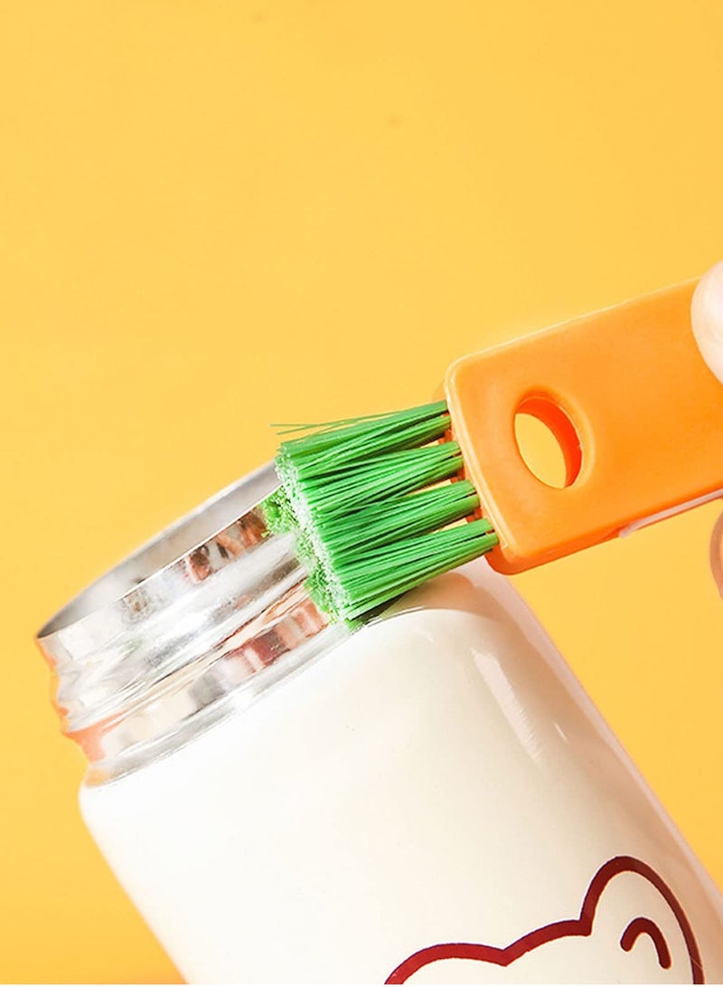 KASTWAVE Small Bottle Lid Detail Brush, 3 in 1 Multifunctional Kitchen Mini Mug Glass Lid Cleaning Brush, Straw Cleaning Tool Water Bottle Cleaning Crevice Brush, Baby Bottle Cup Cleaning Tool (3 Pack) - Image 2