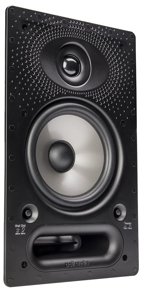 Polk Audio 65RT inWall Speaker 1 65 Driver The Vanishing Series with Premium Sound Power Port Paintable Grille White