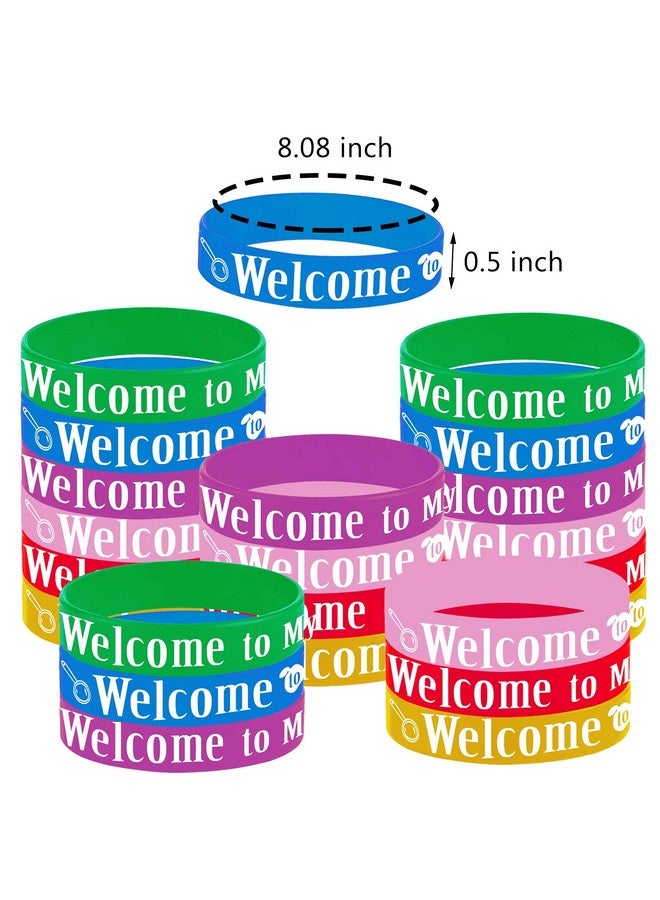 CupaPlay 24Pcs Welcome To My Class Party Rubber Bracelets Welcome Back To School First Day Of School Party Supplies Decorations Gifts Prize Goodie Bag Favors Silicone Wristbands - Image 3