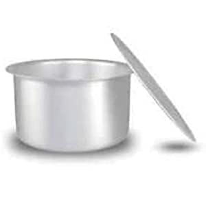 TANISHI KITCHEN'S Aluminium Patila/Bhagona/Tapeli with Lid (Silver, 4 Litre - 1 Piece Matte Polished) - Image 1