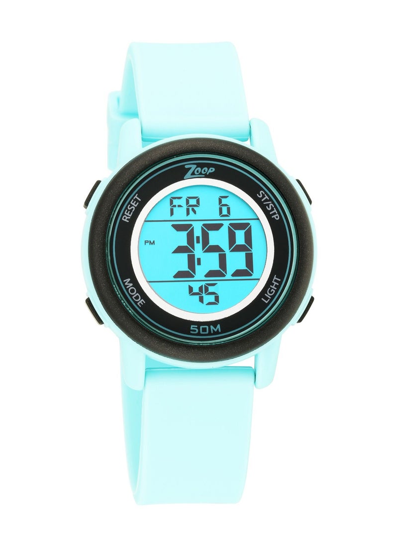 Zoop - Digital Watch with Green Silicone Strap - Image 1