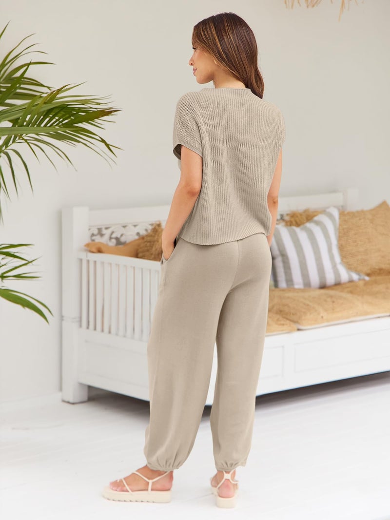 LILLUSORY Two 2 Piece Sets Womens 2026 Spring Summer Matching Lounge Sweatsuits Sweat Suits Trendy Travel Beach Vacation Fashion Resort Wear Outfits Knit Loungewear Clothes Clothing Stripes - Image 5